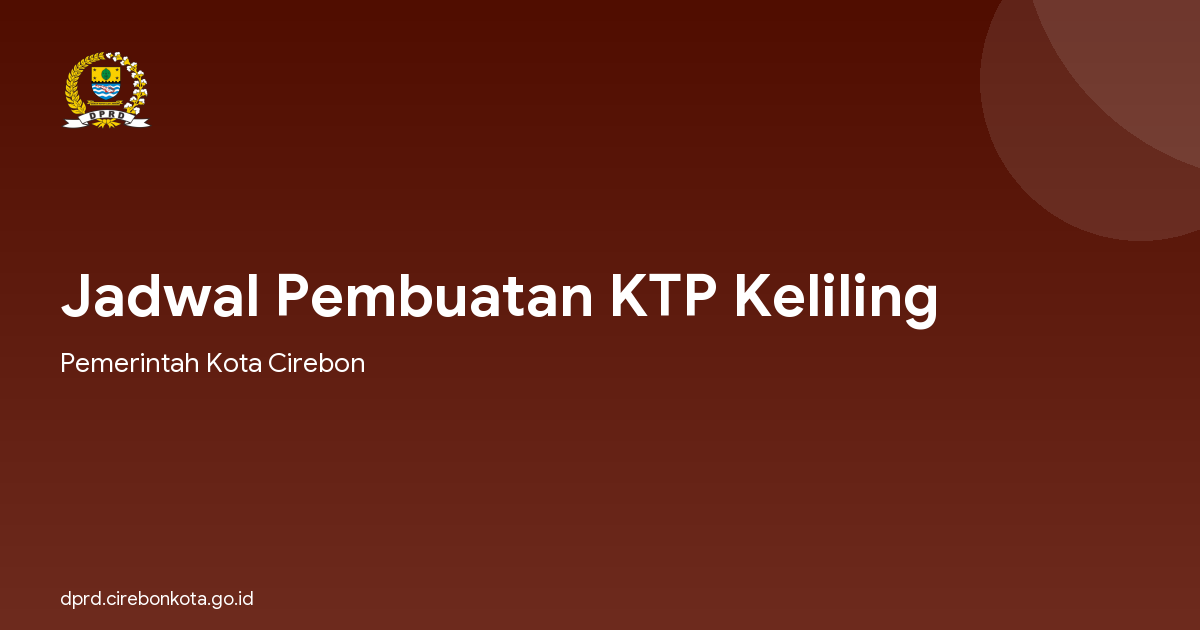 Jadwal Pembuatan KTP Keliling
