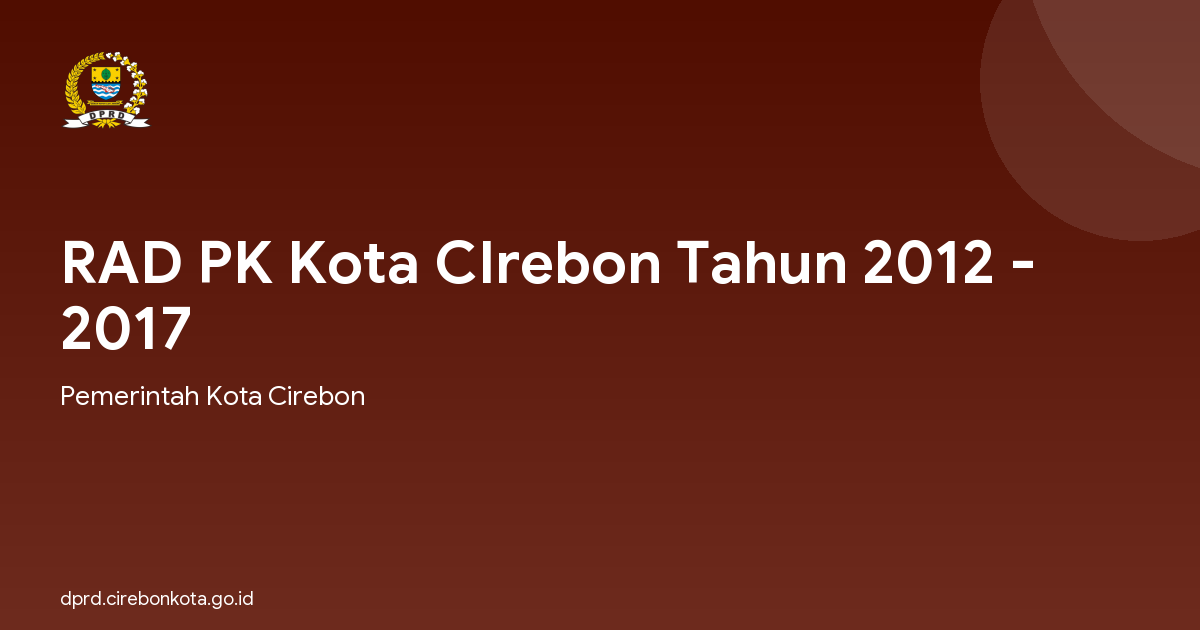 RAD PK Kota CIrebon Tahun 2012 - 2017