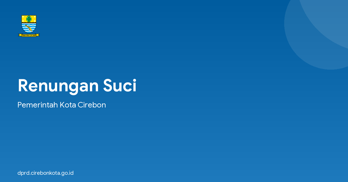 Renungan Suci