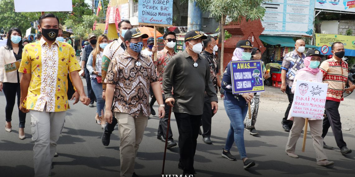 DPRD dan Pemkot Cirebon Turun ke Jalan Gugah Kesadaran Warga Patuhi Protokol Kesehatan